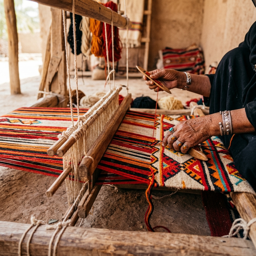 Traditional Sadu weaving