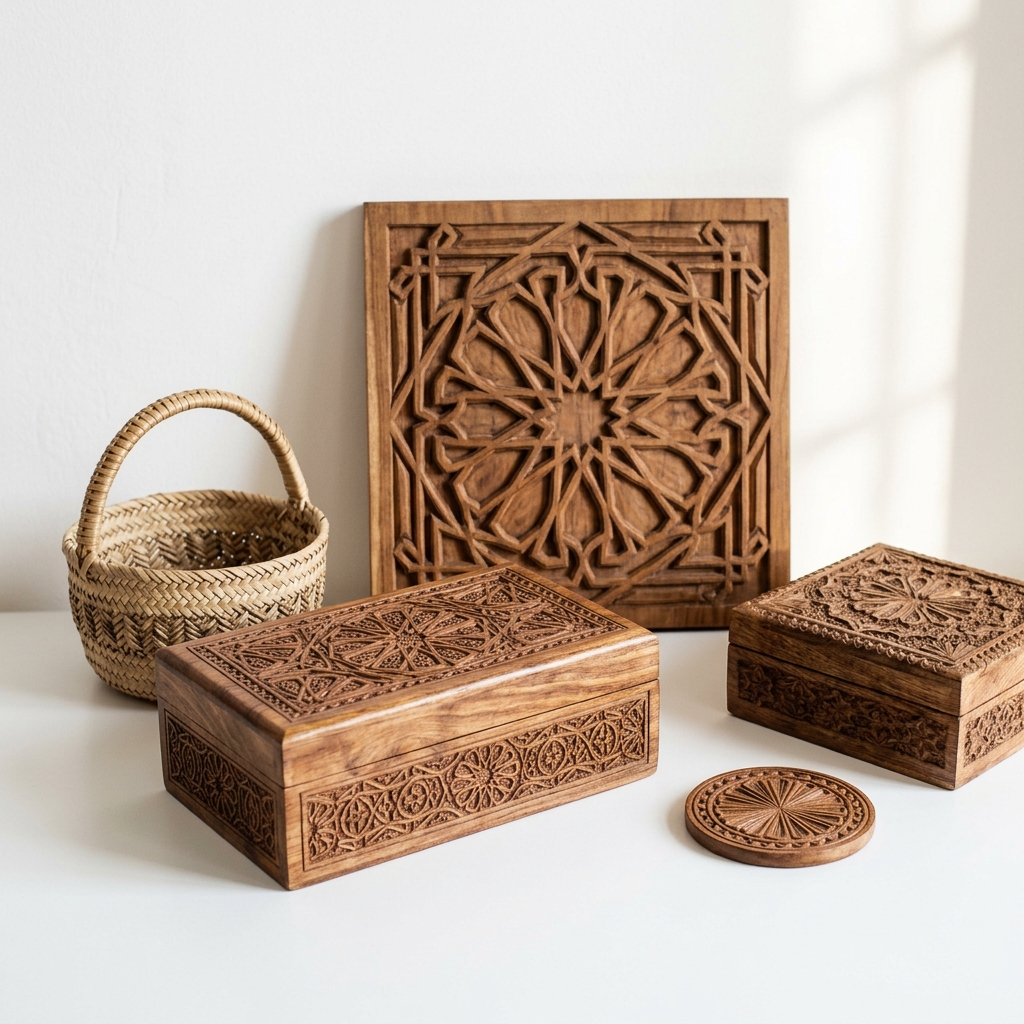 Sustainable palm wood carvings